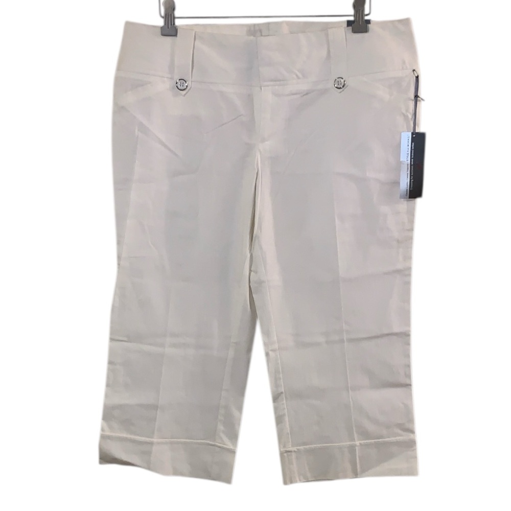 NWT Style That Works By Vanity White Capri Pants Classic Career